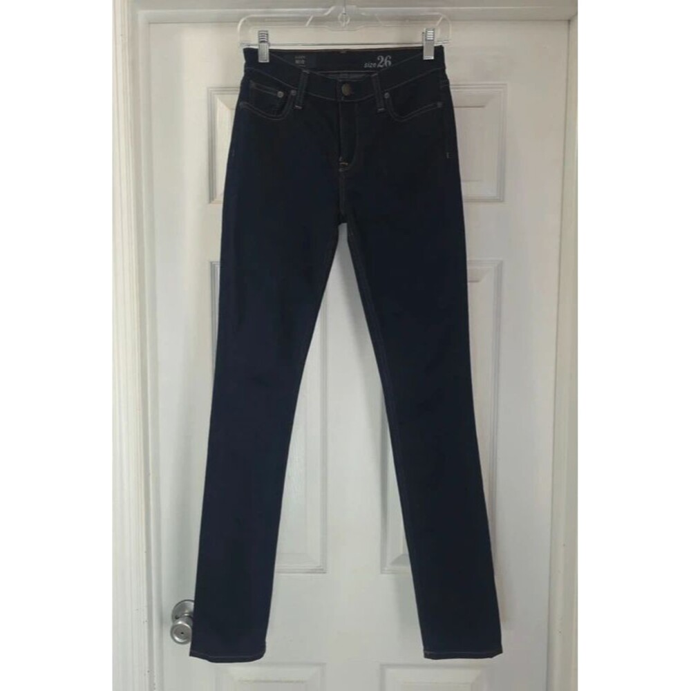 J.Crew Reid Jeans Women’s 26 Dark Wash Stretch Denim Skinny Slim 32 Inseam